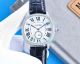 Swiss Grade Replica Cartier Calibre De Diver White Dial Silver Bezel Black Leather Watch  (1)_th.jpg